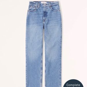 Abercrombie high rise 90’s straight jeans